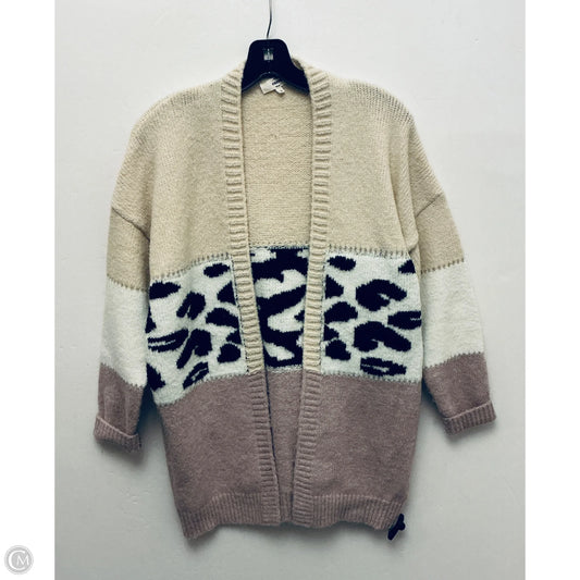 Sweater Cardigan By Entro In Tan, Size: S