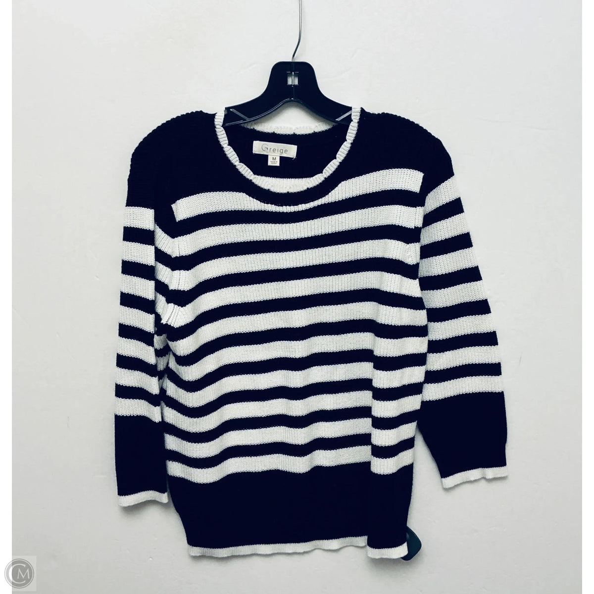 Sweater By Clothes Mentor In Striped Pattern, Size: M