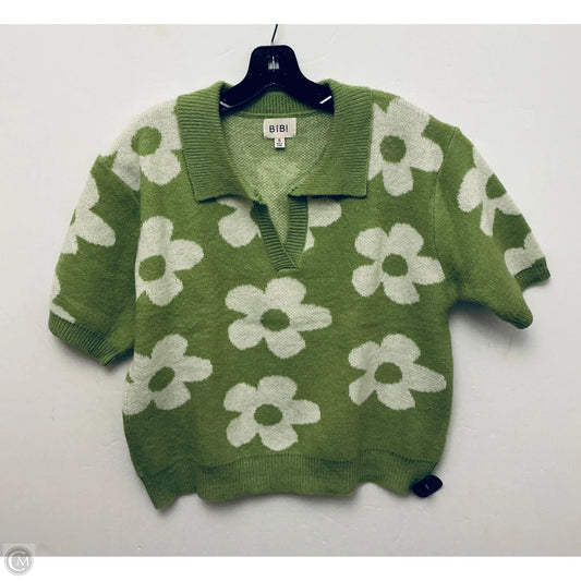 Sweater Short Sleeve By Bibi In Floral Print, Size: S