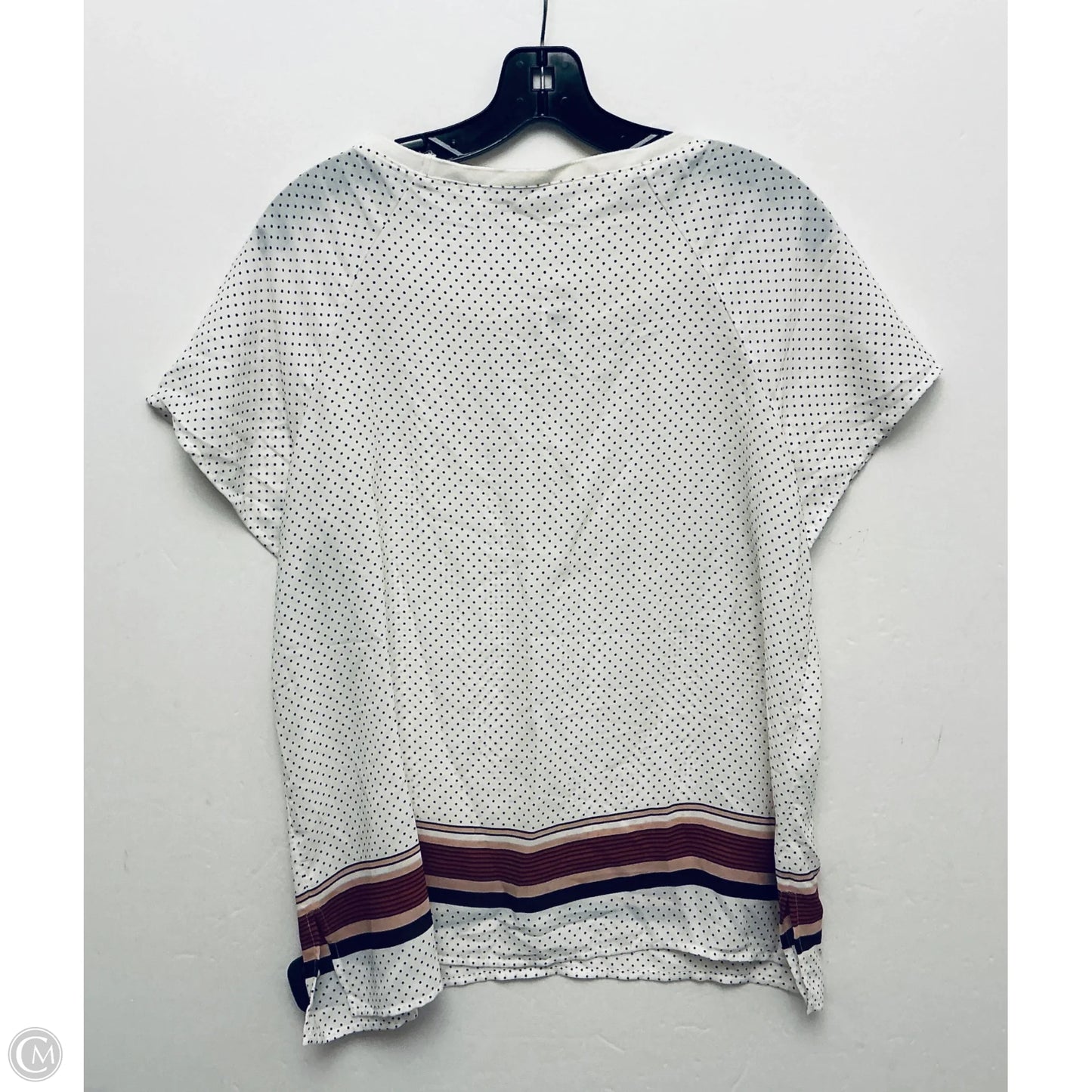 Top Short Sleeve By Loft In Polkadot Pattern, Size: M