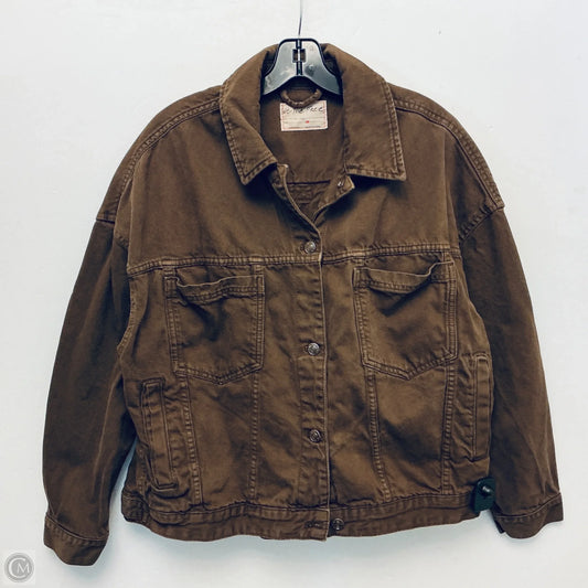Jacket Denim By We The Free In Brown, Size: M