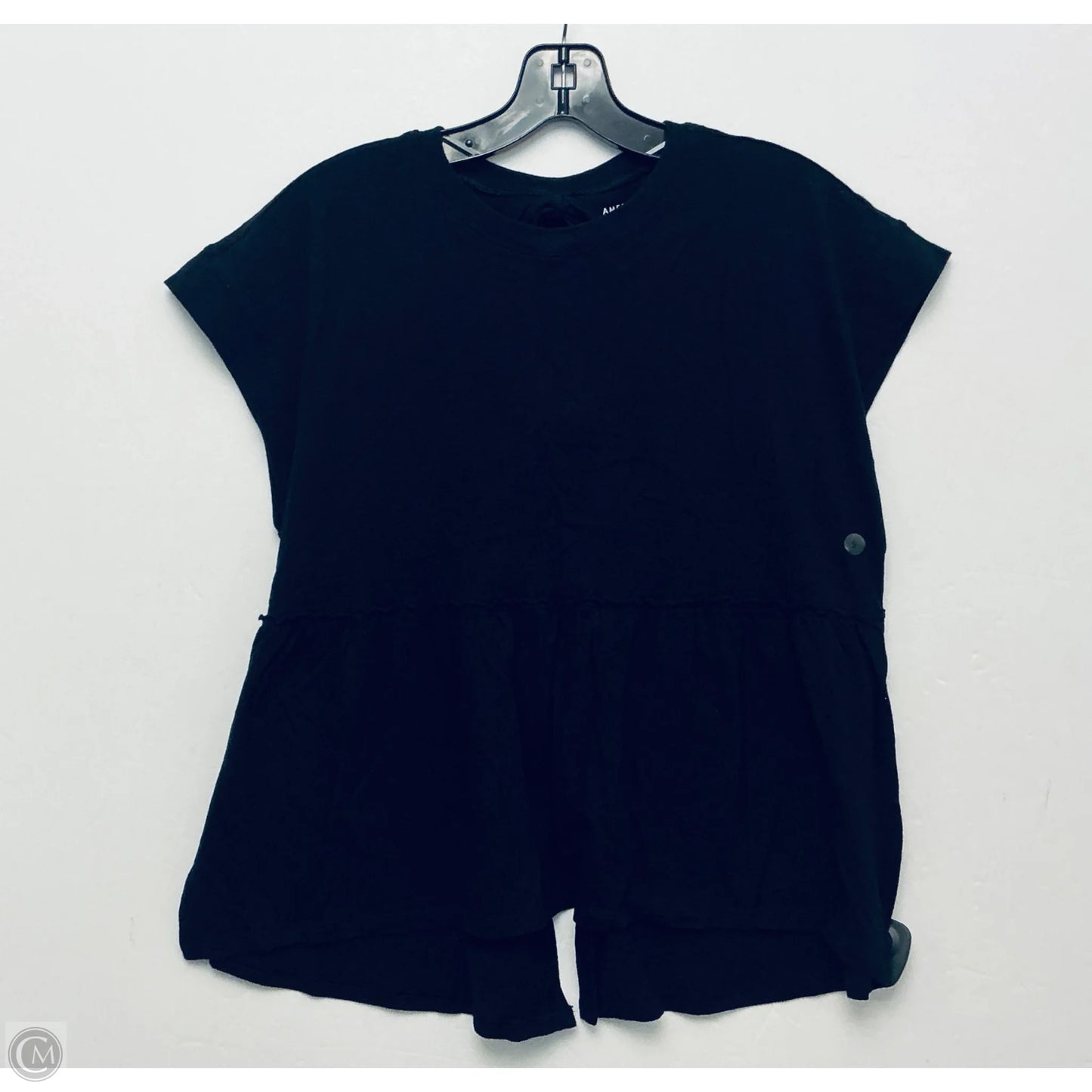 Top Short Sleeve By American Eagle In Black, Size: S