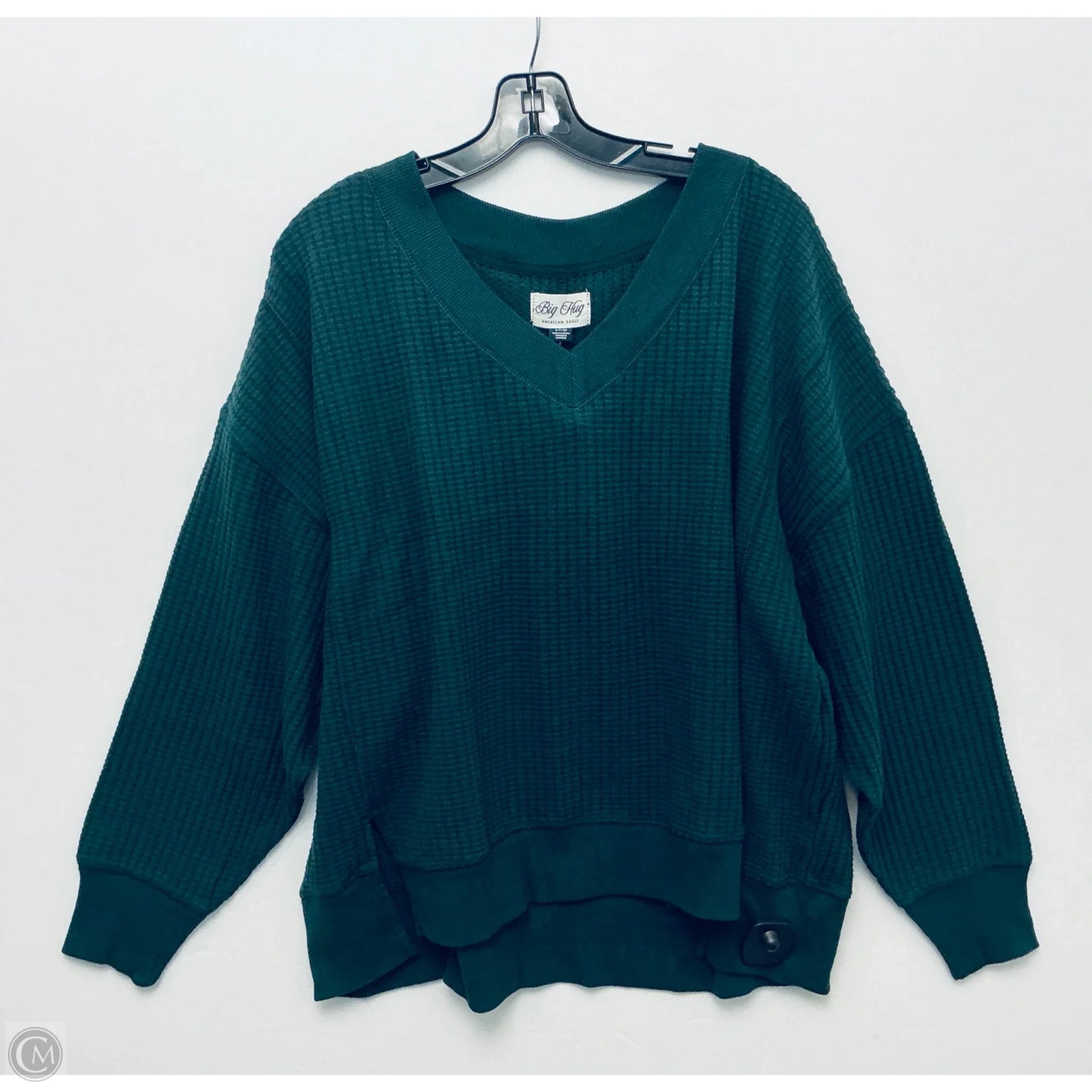 Top Long Sleeve By American Eagle In Green, Size: S
