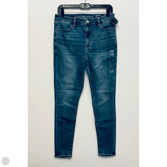 Jeans Skinny By American Eagle In Blue, Size: 10
