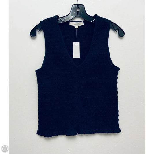 Top Sleeveless By Loft In Navy, Size: M