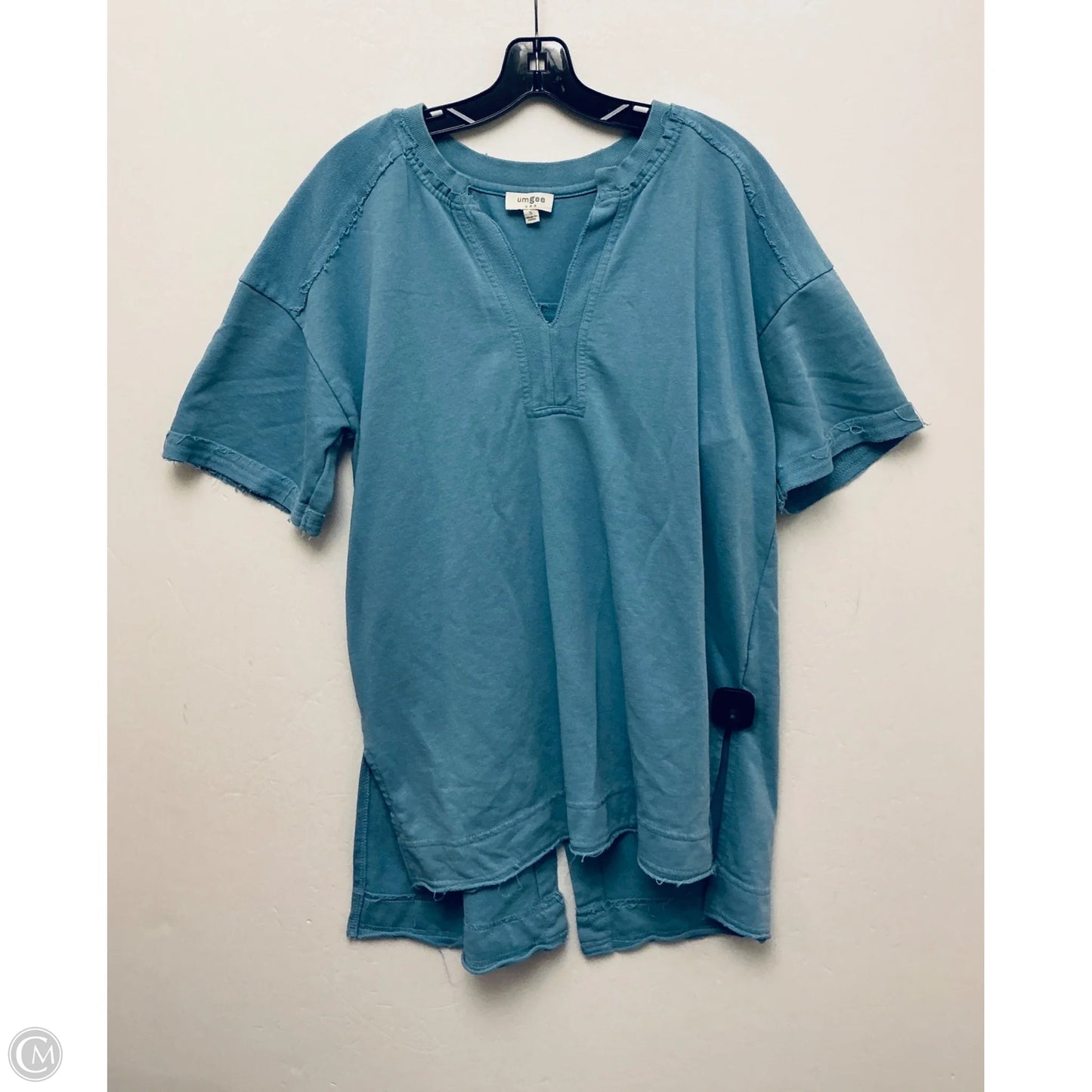 Top Short Sleeve By Umgee In Blue, Size: S