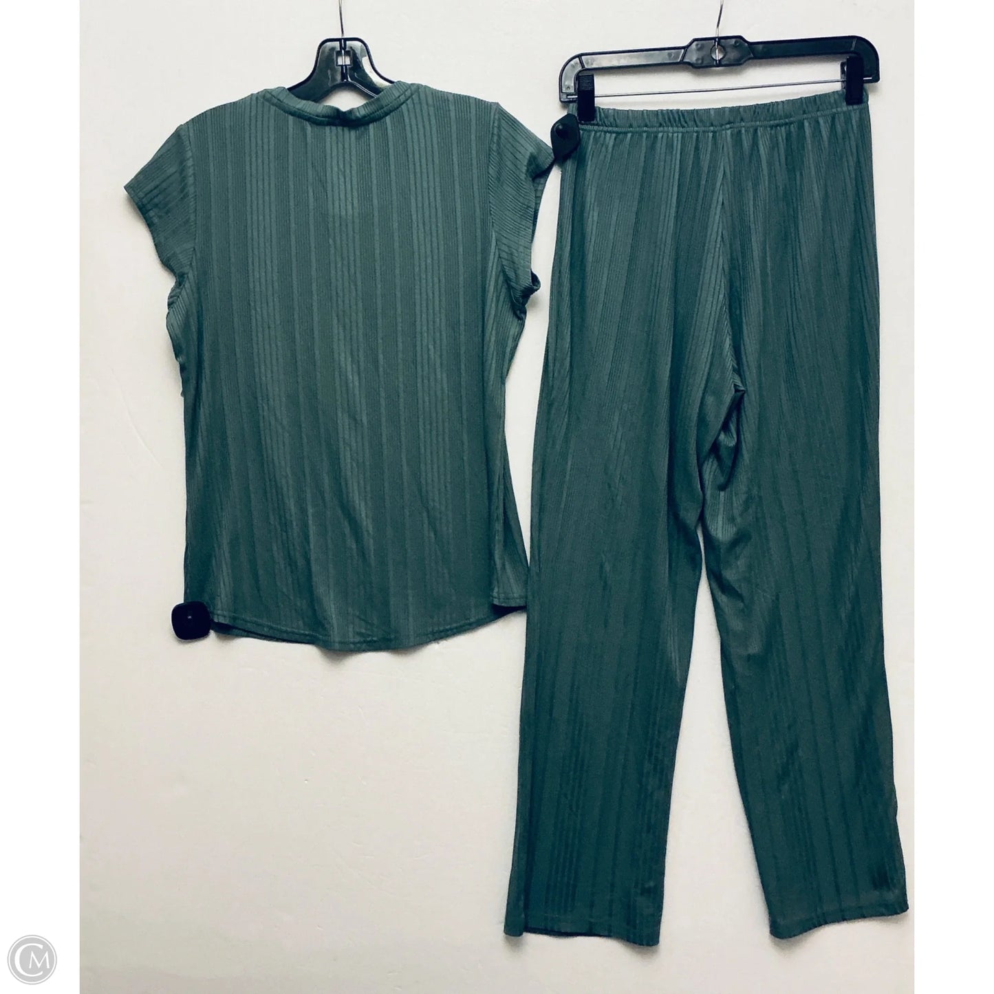 Lounge Set Pants By Nicole Miller In Green, Size: S