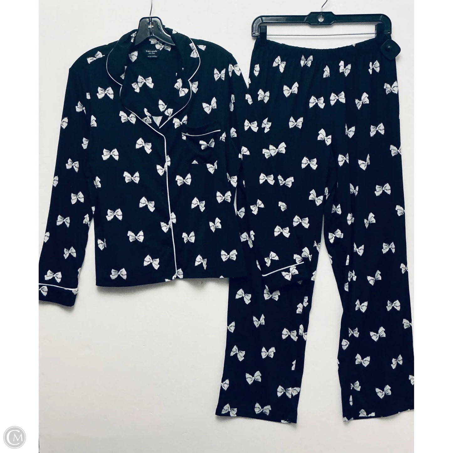 Pajamas Designer By Kate Spade In Black, Size: M