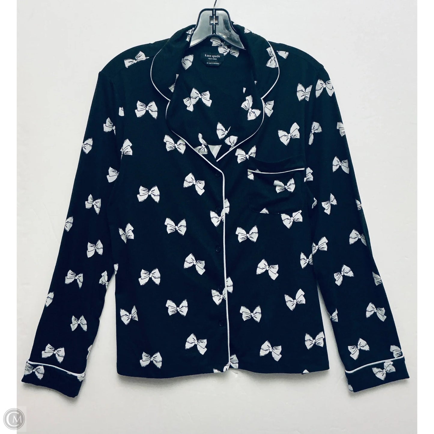 Pajamas Designer By Kate Spade In Black, Size: M