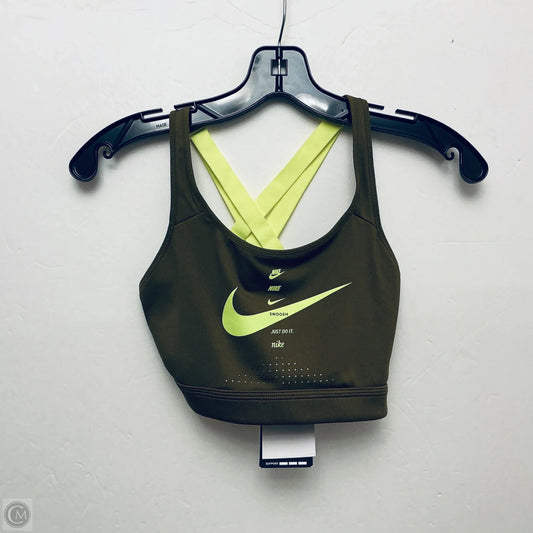 Athletic Bra By Nike In Green, Size: S