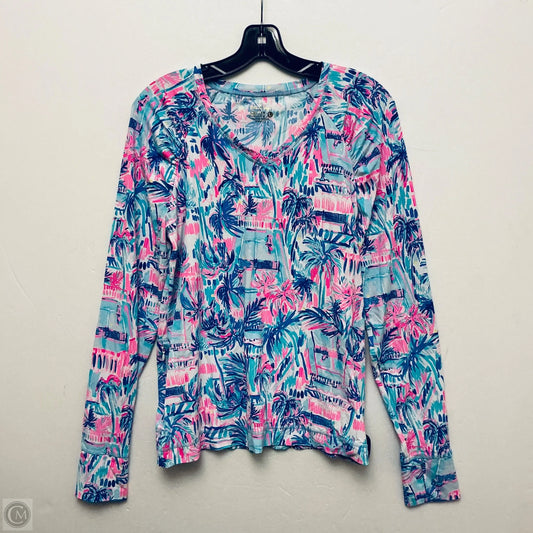 Top Long Sleeve Designer By Lilly Pulitzer In Multi-colored, Size: L