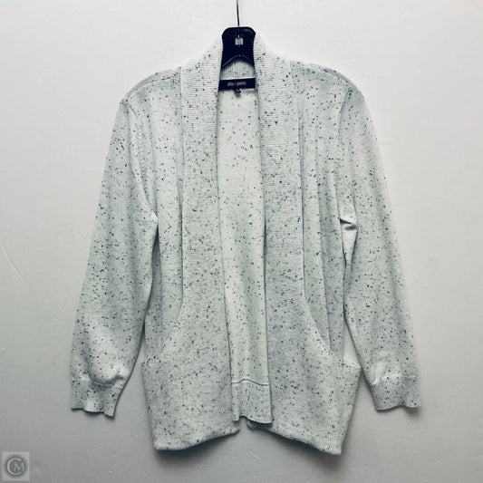 Sweater Cardigan By Clothes Mentor In White, Size: M