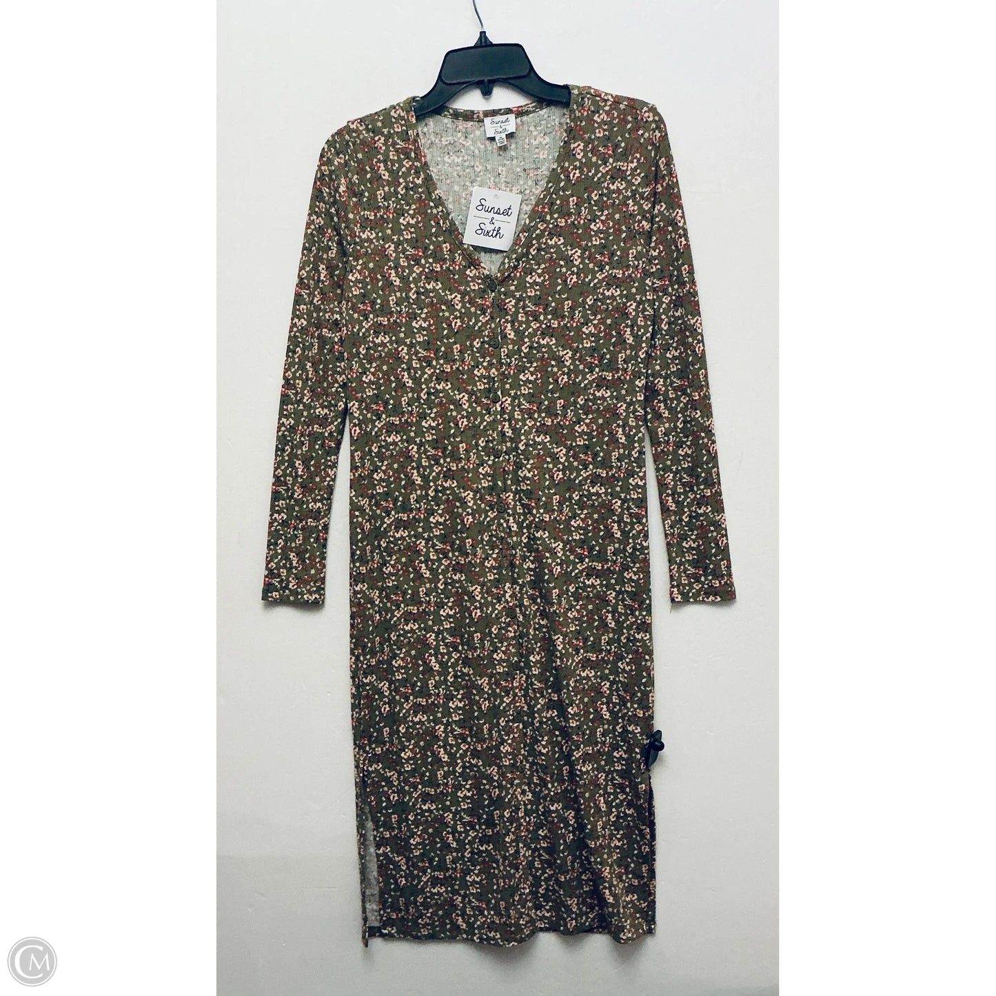 Dress Casual Midi By Clothes Mentor In Green, Size: M