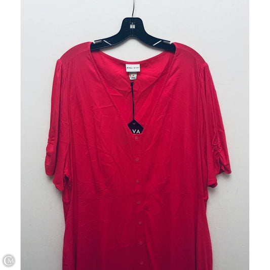 Dress Casual Midi By Ava & Viv In Pink, Size: 2x