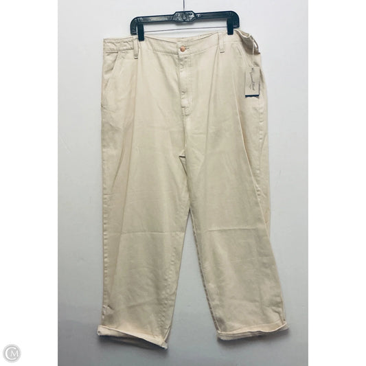 Jeans Wide Leg By Universal Thread In Tan, Size: 18