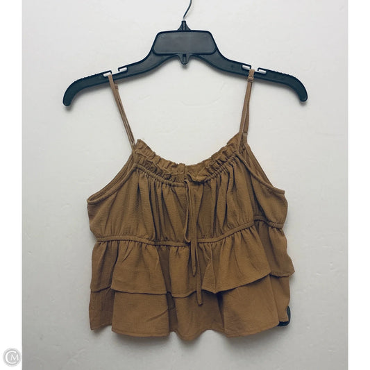 Top Sleeveless By Wild Fable In Tan, Size: L