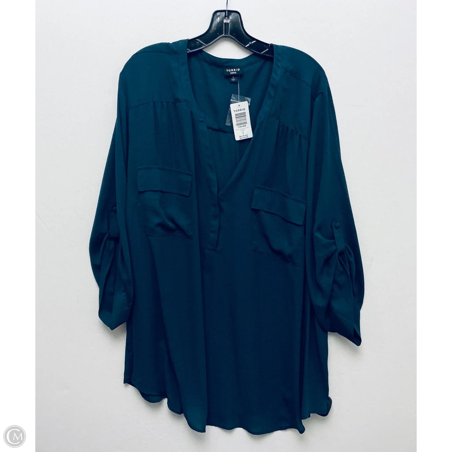 Top Long Sleeve By Torrid In Blue, Size: 5