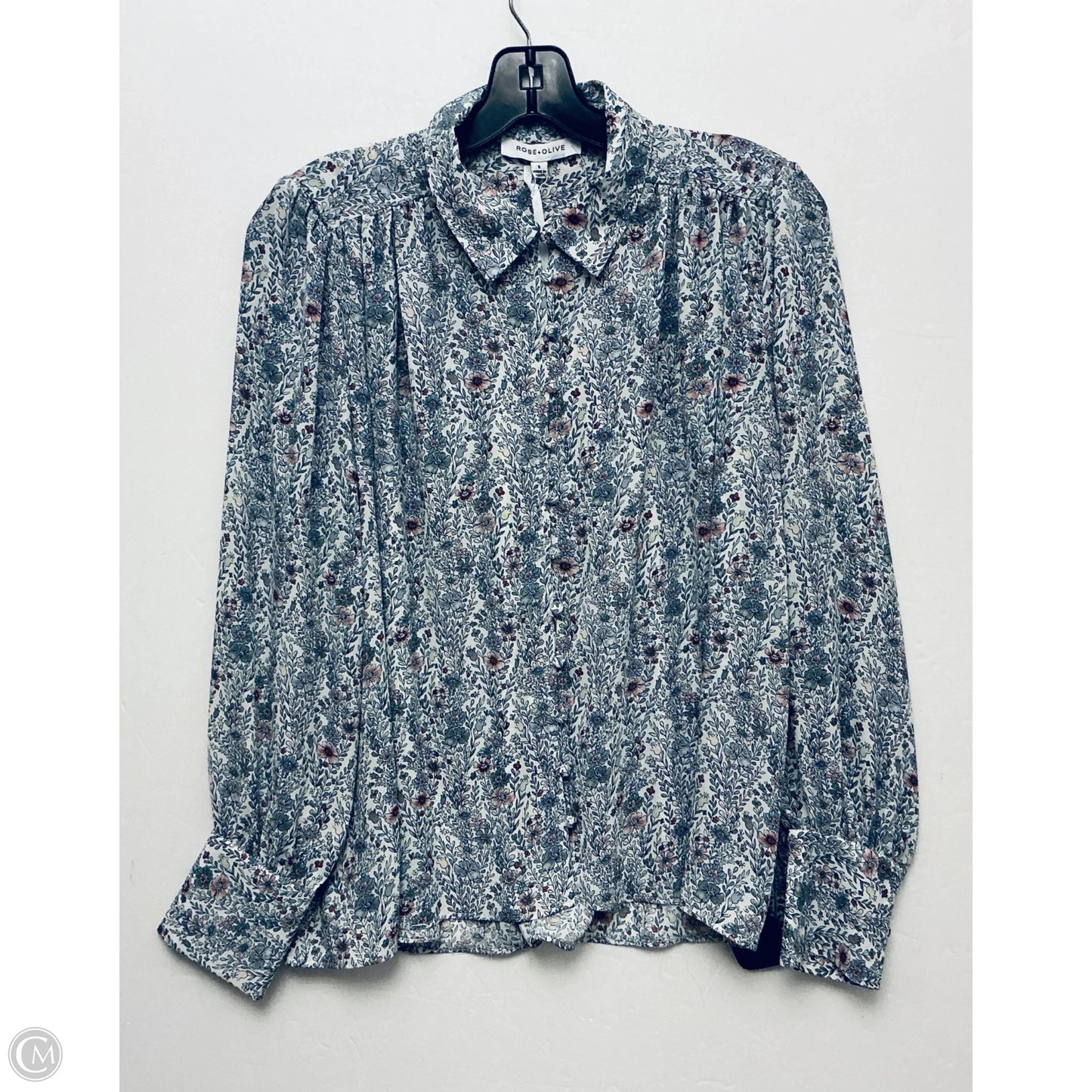 Top Long Sleeve By Rose And Olive In Floral Print, Size: S