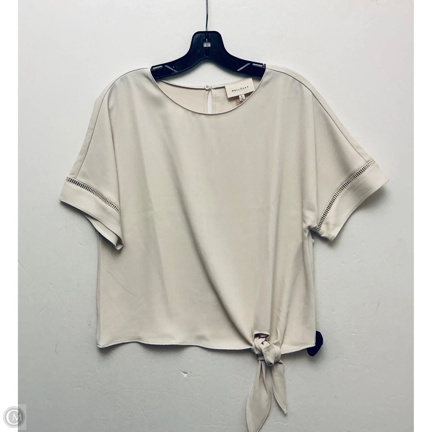 Top Short Sleeve By Melloday In Tan, Size: S