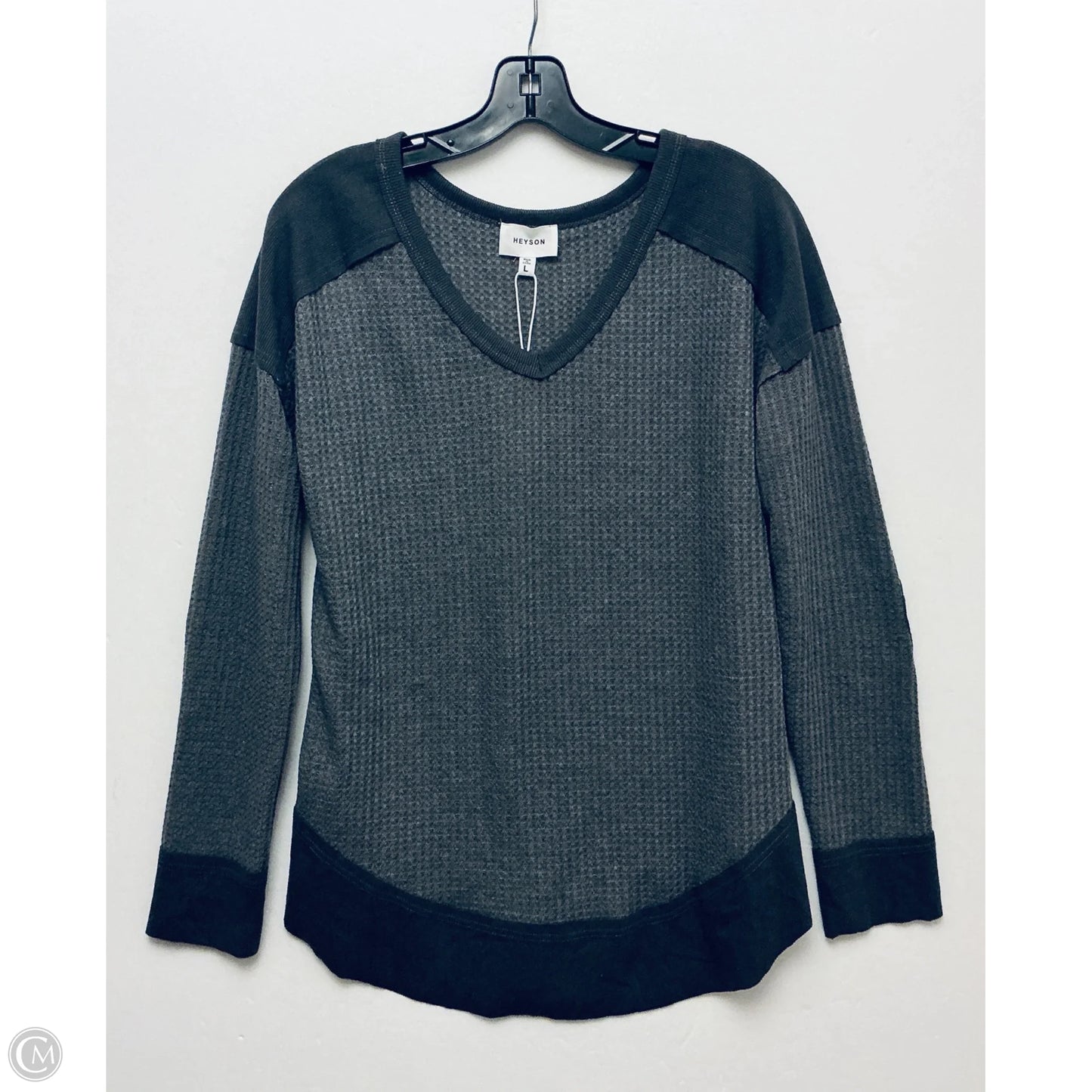 Top Long Sleeve By Heyson In Grey, Size: L