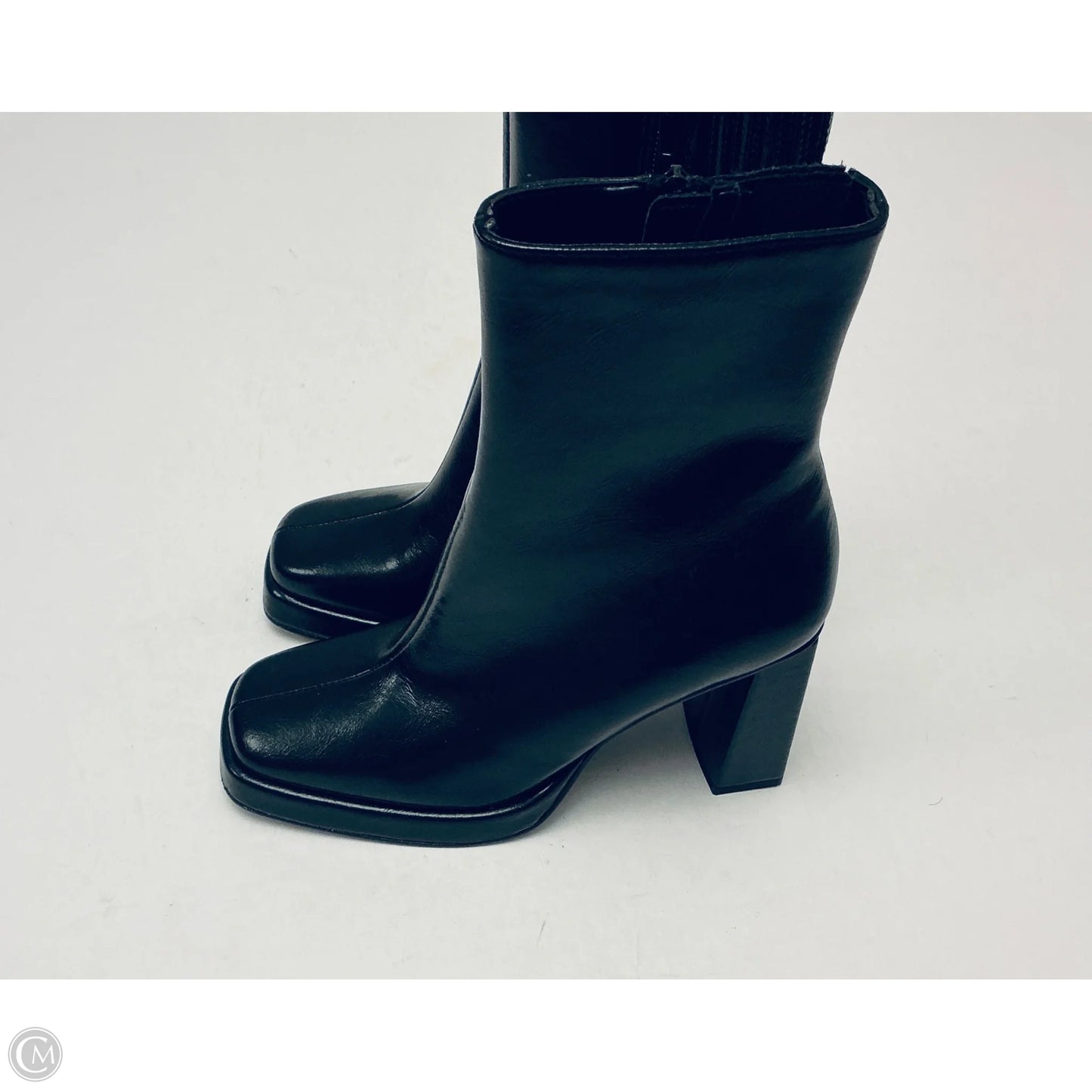 Boots Ankle Heels By Steve Madden In Black, Size: 6