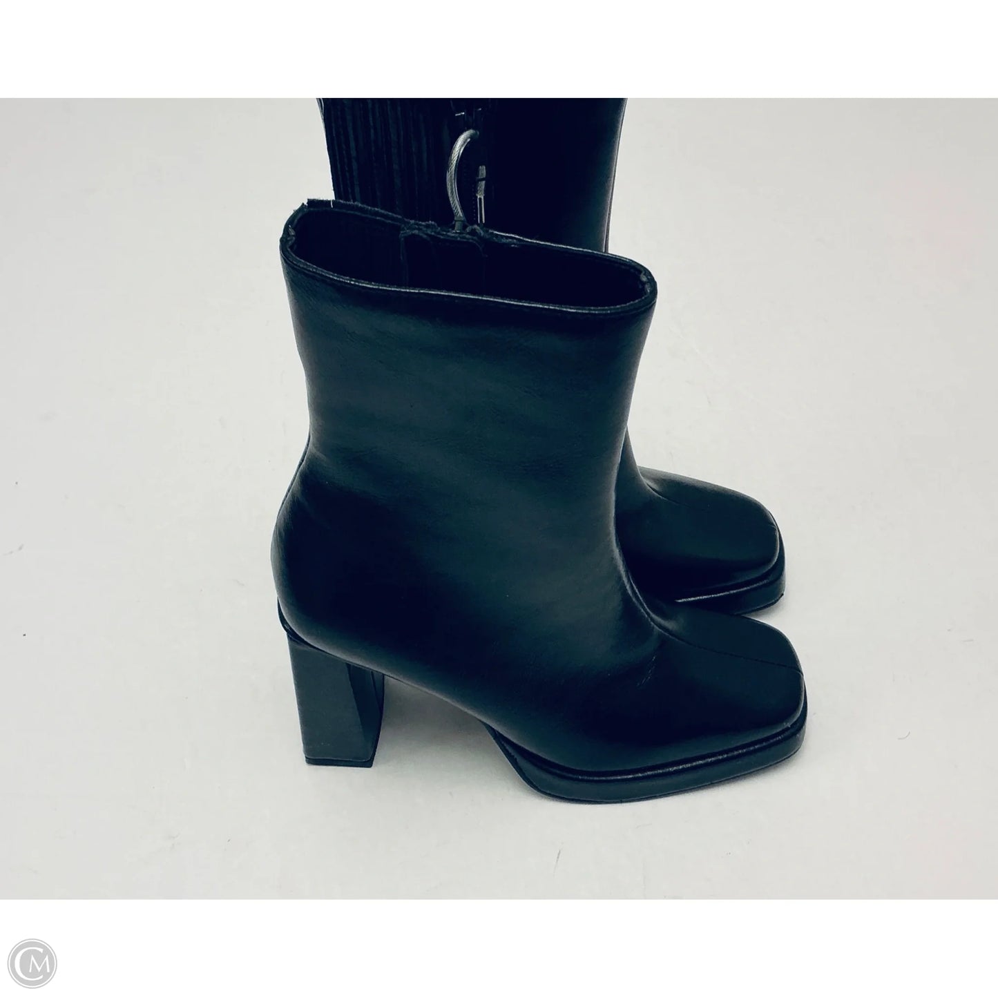 Boots Ankle Heels By Steve Madden In Black, Size: 6