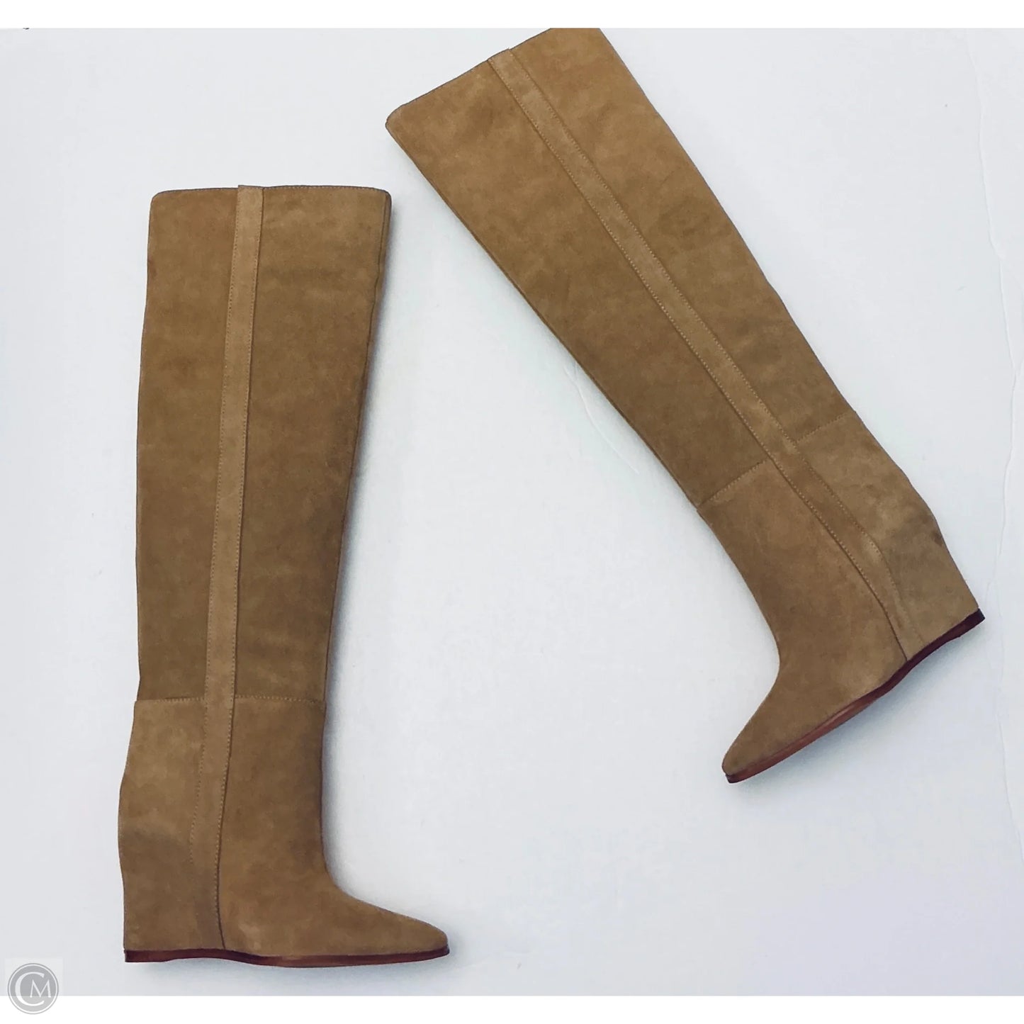 Boots Knee Heels By Vince Camuto In Tan, Size: 5