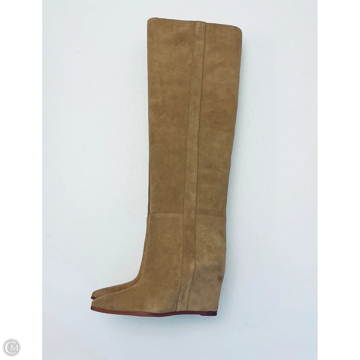 Boots Knee Heels By Vince Camuto In Tan, Size: 5