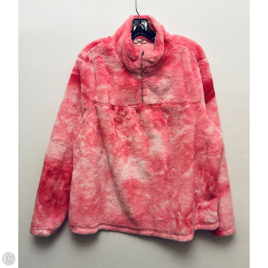 Jacket Faux Fur & Sherpa By Chicsoul In Pink, Size: 1x