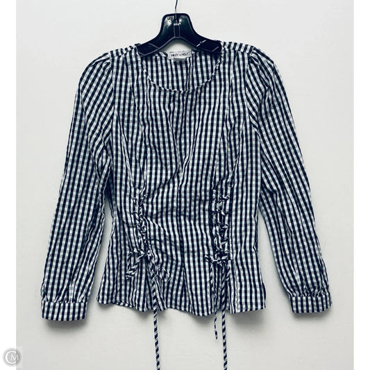 Top Long Sleeve By Clothes Mentor In Plaid Pattern, Size: M