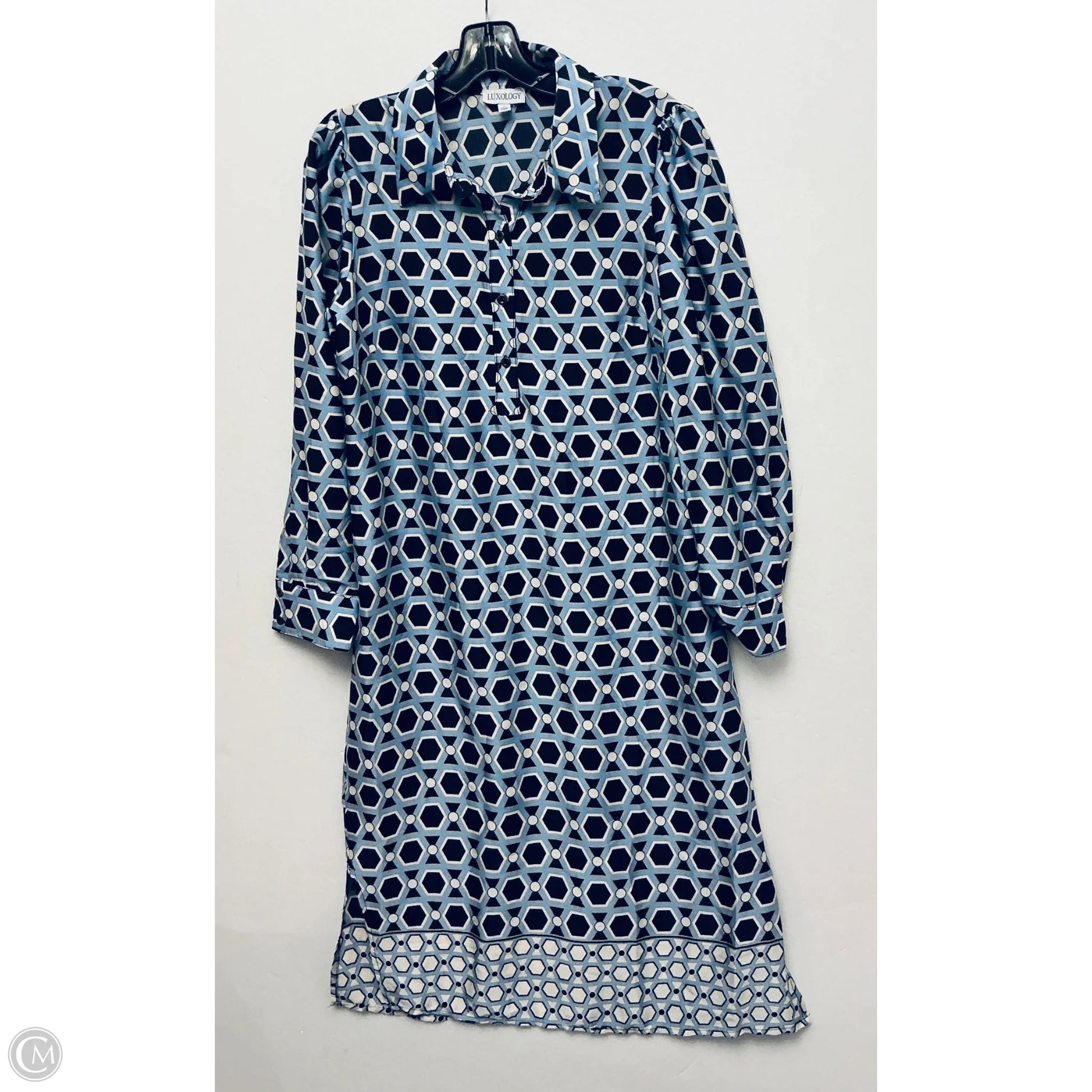 Dress Casual Midi By Luxology In Blue, Size: M Clothes Mentor Selma TX #298 Dress Casual Midi By Luxology In Blue, Size: M Clothes Mentor Selma TX #298