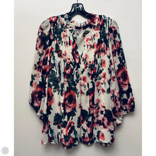 Top Long Sleeve By Rose And Olive In Floral Print, Size: 2x