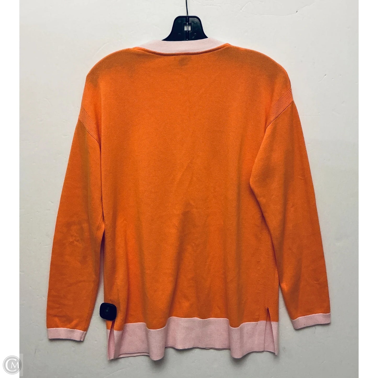 Sweater Cardigan By Talbots In Orange, Size: S