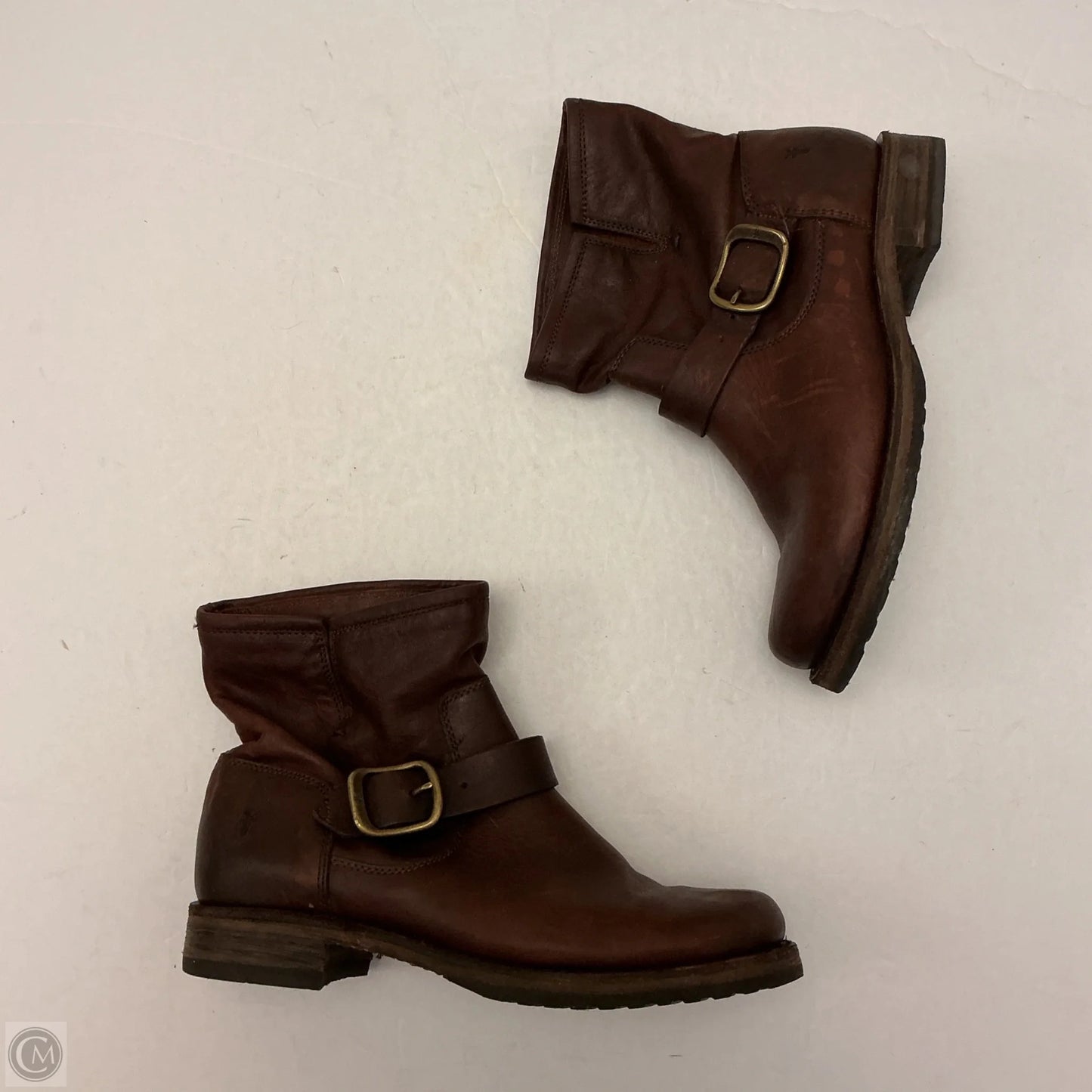 Boots Designer By Frye In Brown, Size: 7