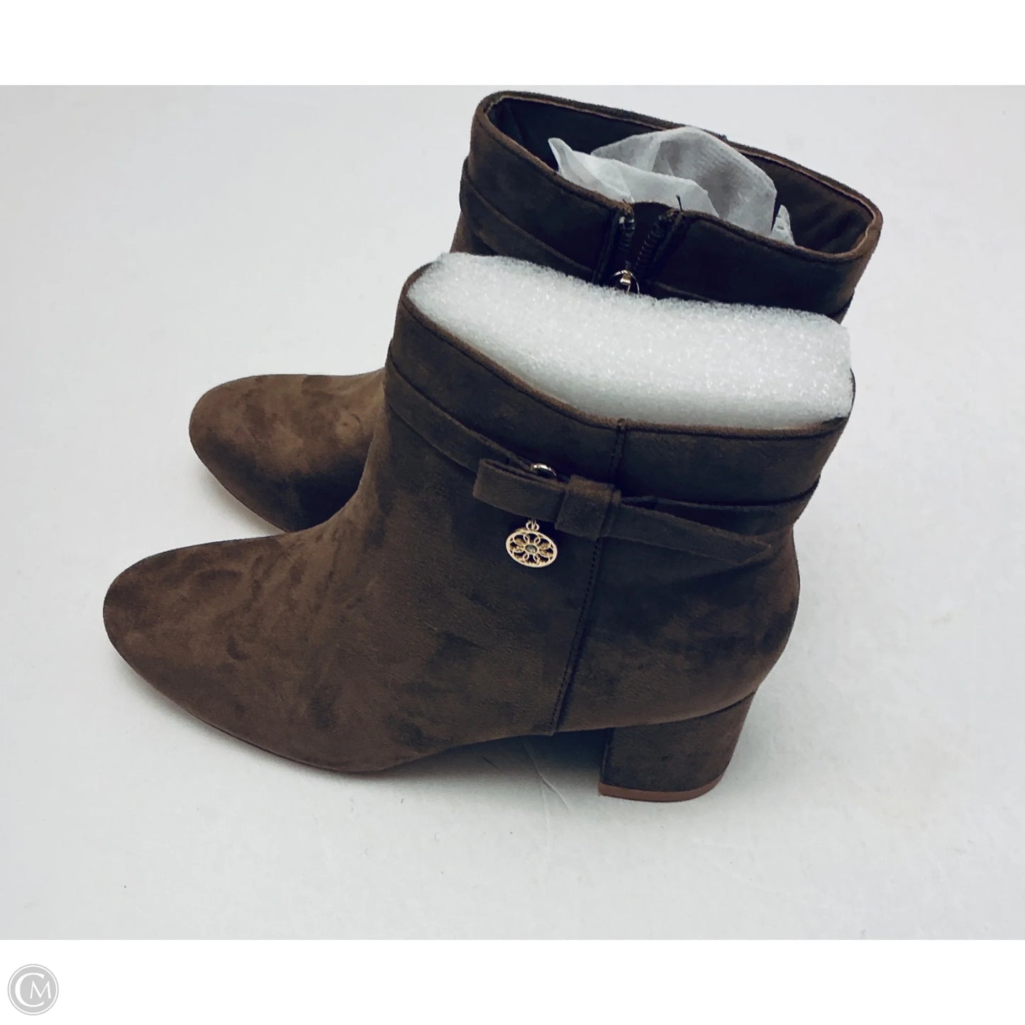 Boots Ankle Heels By Clothes Mentor In Brown, Size: 8