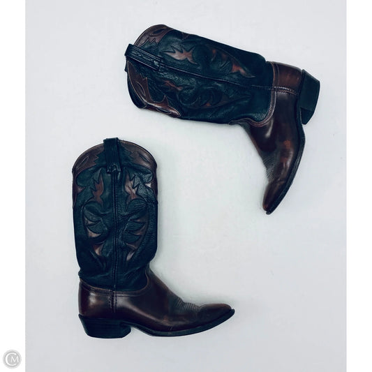 Boots Western By Dan Post In Black & Brown, Size: 6.5