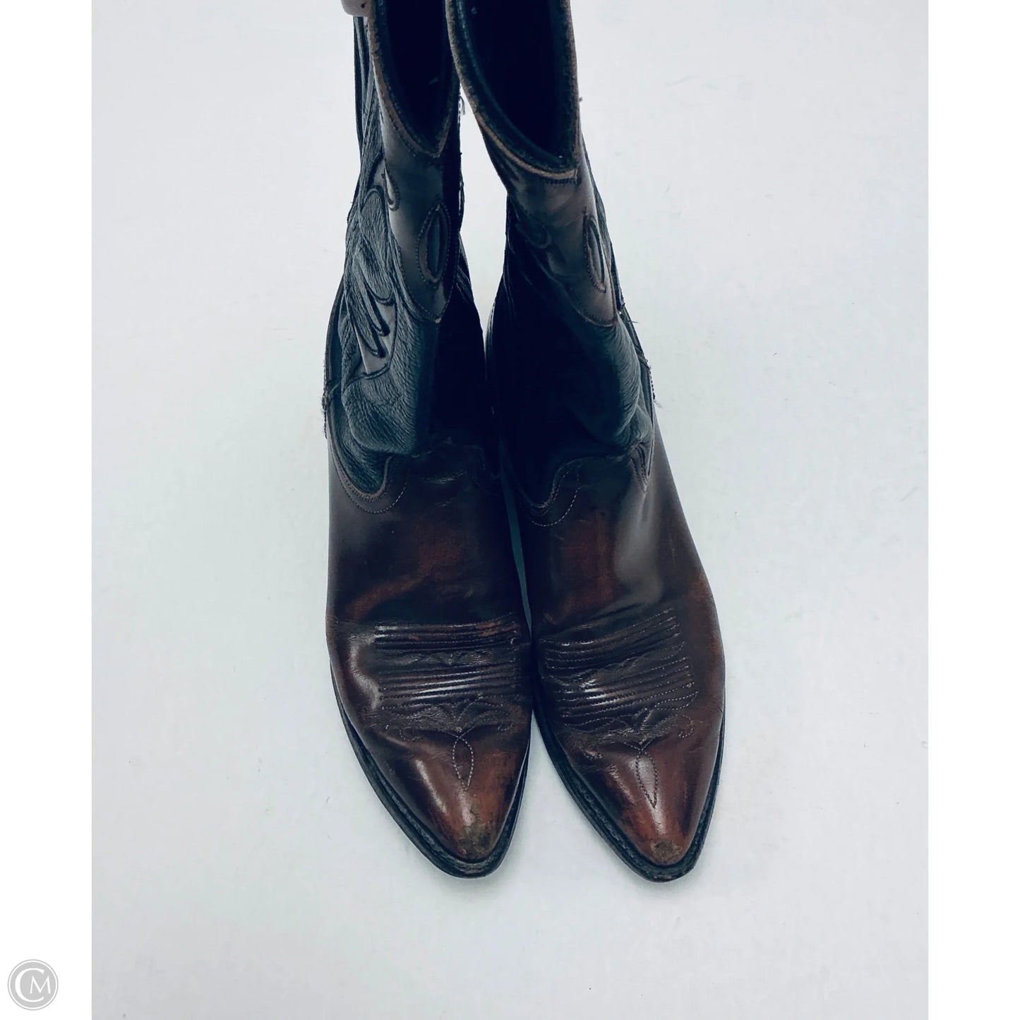 Boots Western By Dan Post In Black & Brown, Size: 6.5