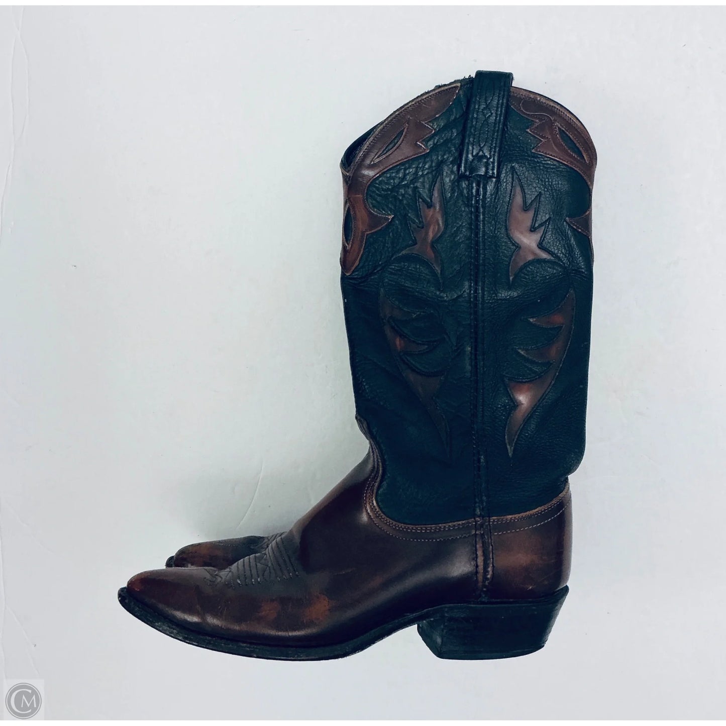 Boots Western By Dan Post In Black & Brown, Size: 6.5