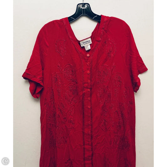 Dress Casual Midi By Clothes Mentor In Red, Size: Xl