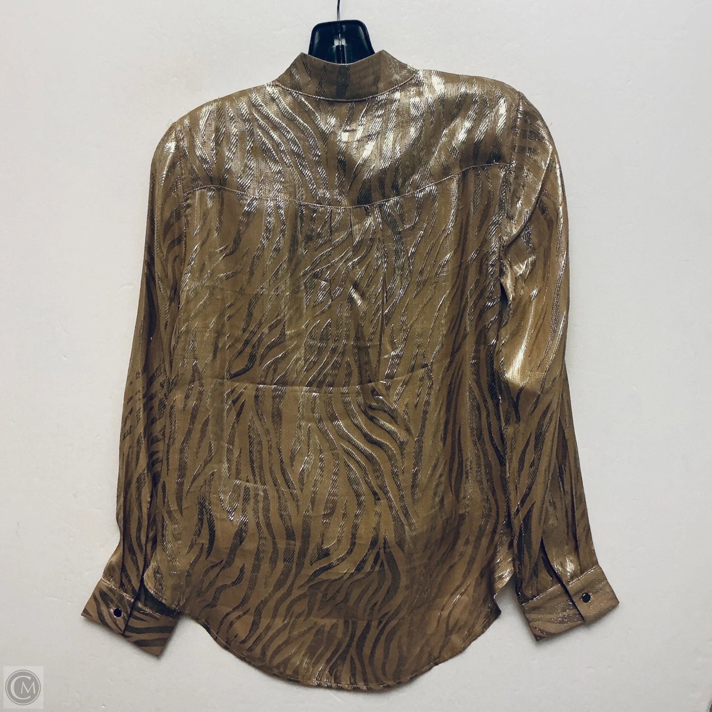 Top Long Sleeve By Black Label In Gold, Size: 0p