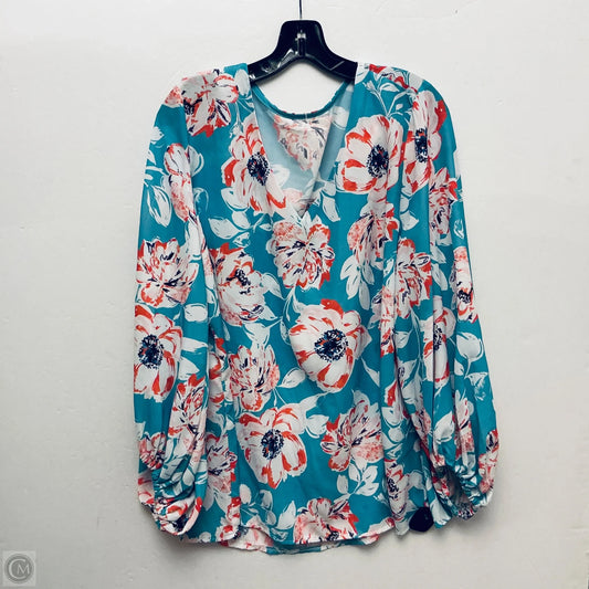 Top Long Sleeve By Clothes Mentor In Blue, Size: 1x