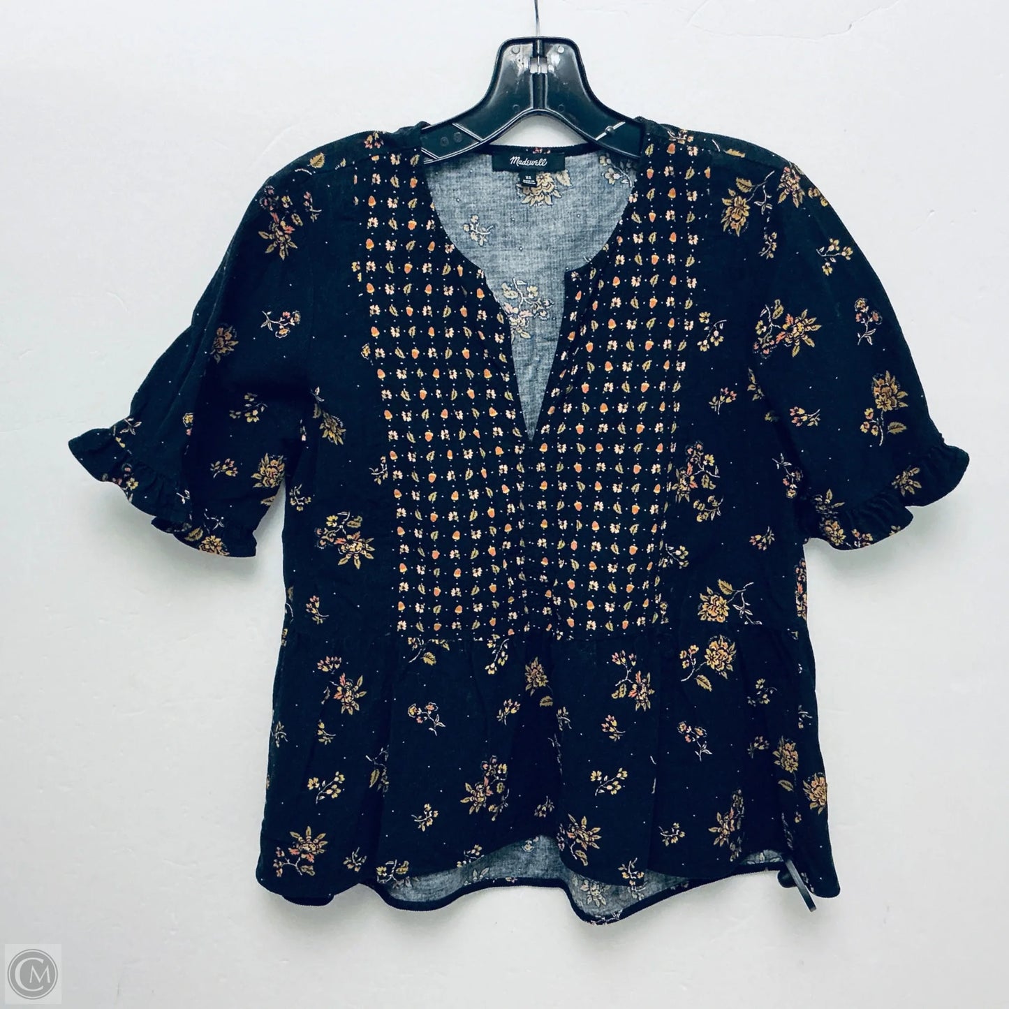 Top Short Sleeve By Madewell In Black, Size: Xs