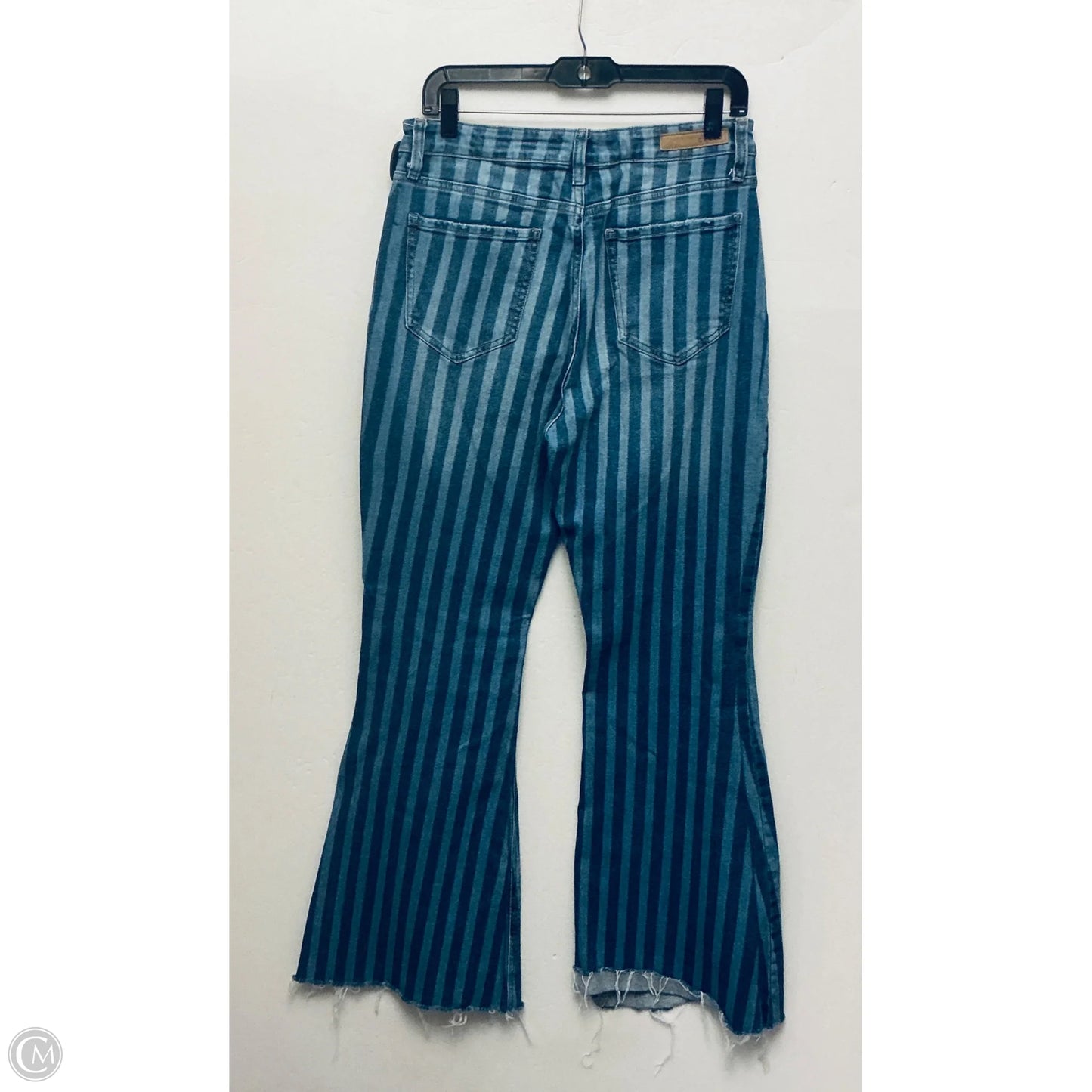 Jeans Flared By Cello In Striped Pattern, Size: 12