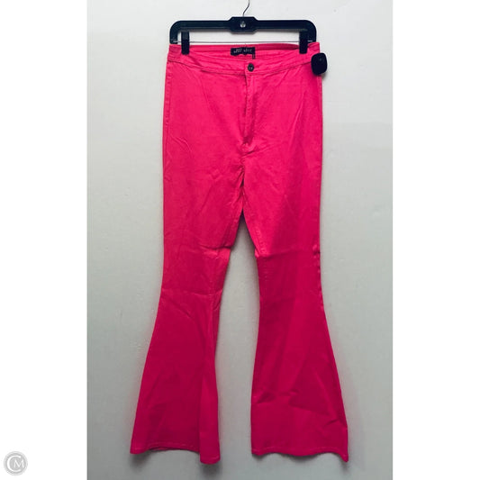 Jeans Flared By Clothes Mentor In Pink, Size: L