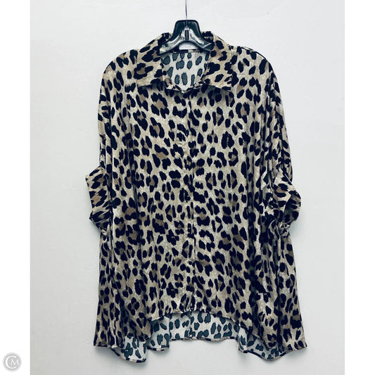 Top Short Sleeve By Clothes Mentor In Animal Print, Size: M