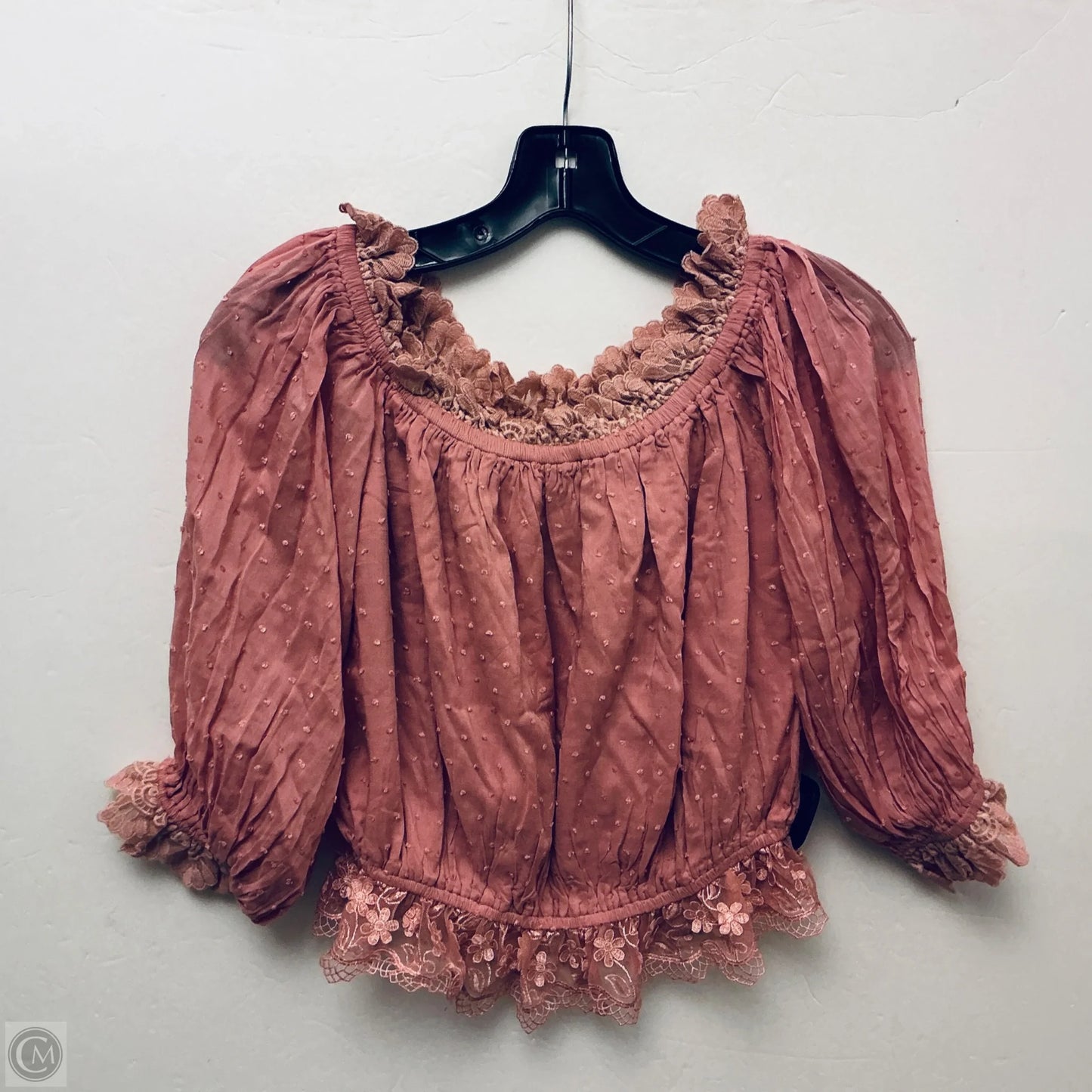 Top Long Sleeve By Bluivy In Pink, Size: S