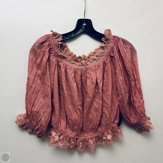 Top Long Sleeve By Bluivy In Pink, Size: S