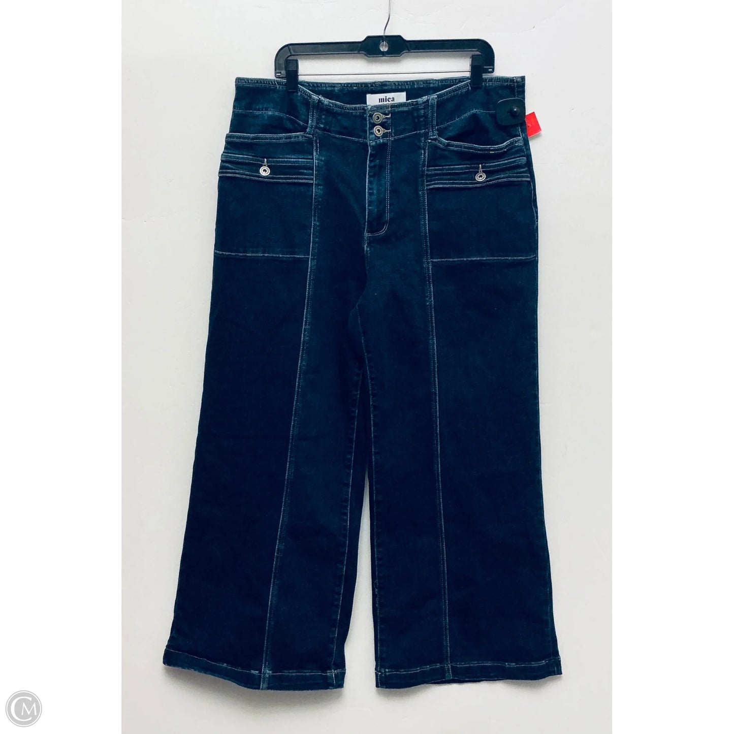 Jeans Wide Leg By Micas In Blue, Size: 14