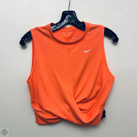 Athletic Tank Top By Nike Apparel In Orange, Size: M