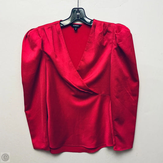 Top Long Sleeve By Express In Pink, Size: Xs